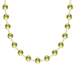 Newport Grand Peridot Necklace in 14k Gold (August)