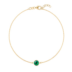 Grand 1 Emerald Bracelet in 14k Gold (May)