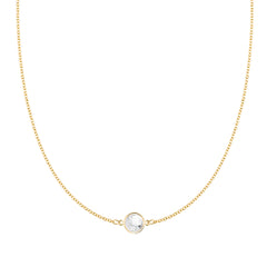 Grand 1 Birthstone Necklace in 14k Gold