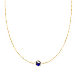 Grand 1 Sapphire Necklace in 14k Gold (September)