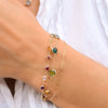 Rainbow Grand 7 Stone Bracelet in 14k Gold