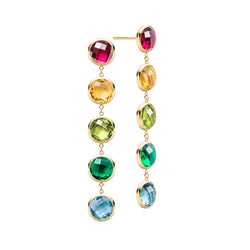 Rainbow Newport Grand Earrings in 14k Gold