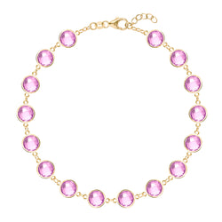 Newport Grand Pink Sapphire Bracelet in 14k Gold (October)