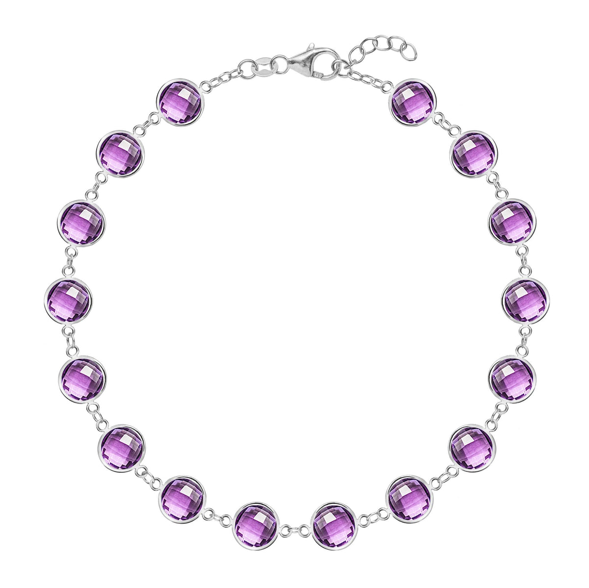 Newport Grand Amethyst Bracelet in 14k Gold (February)