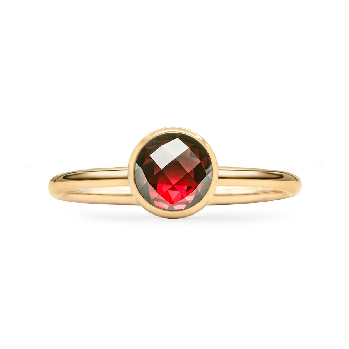 Grand Garnet Ring in 14k Gold (January)