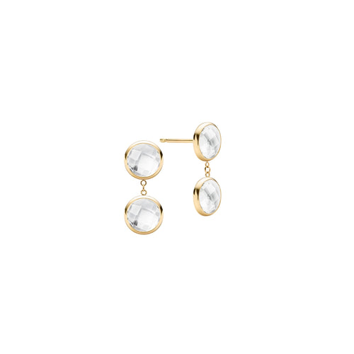 Grand 2 Birthstone Earrings in 14k Gold