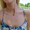 Bristol Bead Green Agate Necklace in 14k Gold (May)