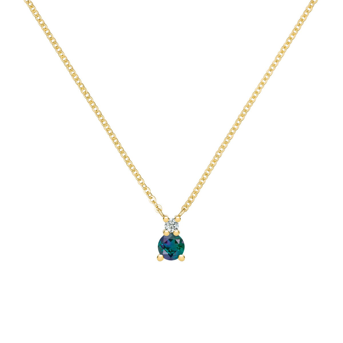 Liven Co Single Bezel Set Diamond Solitaire Necklace
