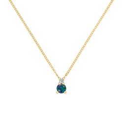 Greenwich 1 Alexandrite & Diamond Necklace in 14k Gold (June)
