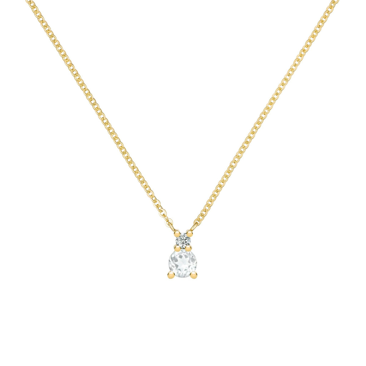 Birthstone and diamond necklace Clearance