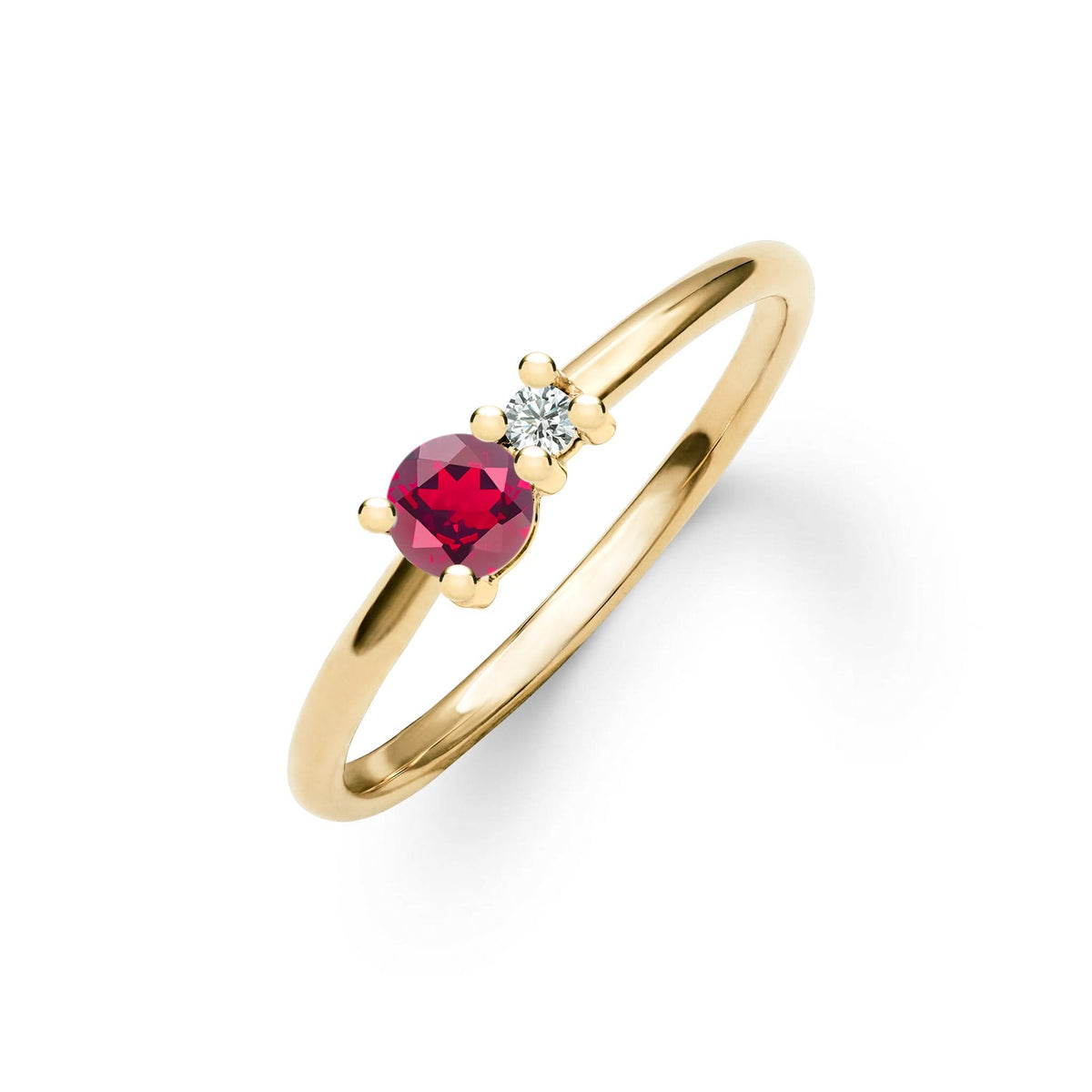 Ruby diamond yellow gold ring Clearance