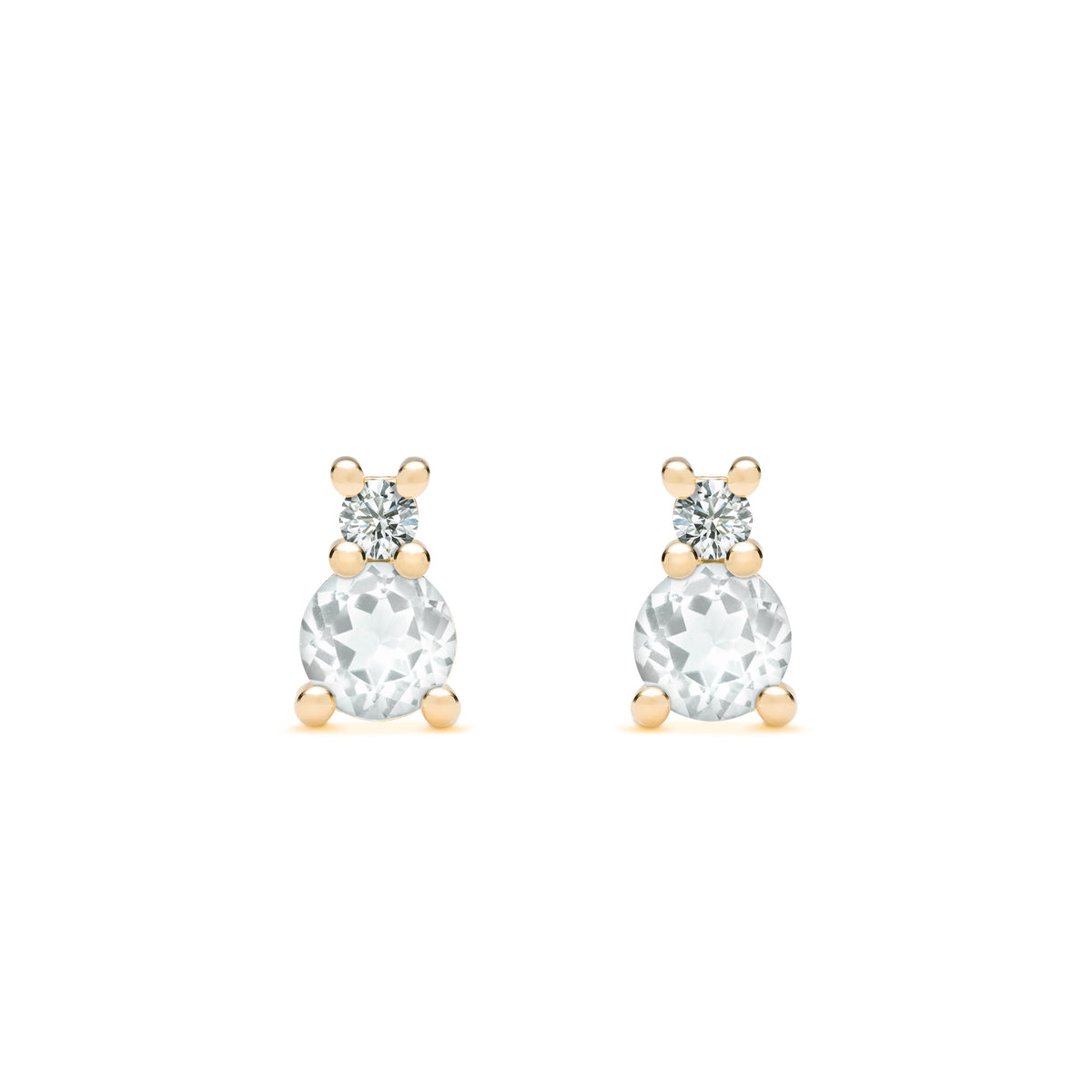 Minnie Mouse Birthstone Earrings 10K Gold Stud
