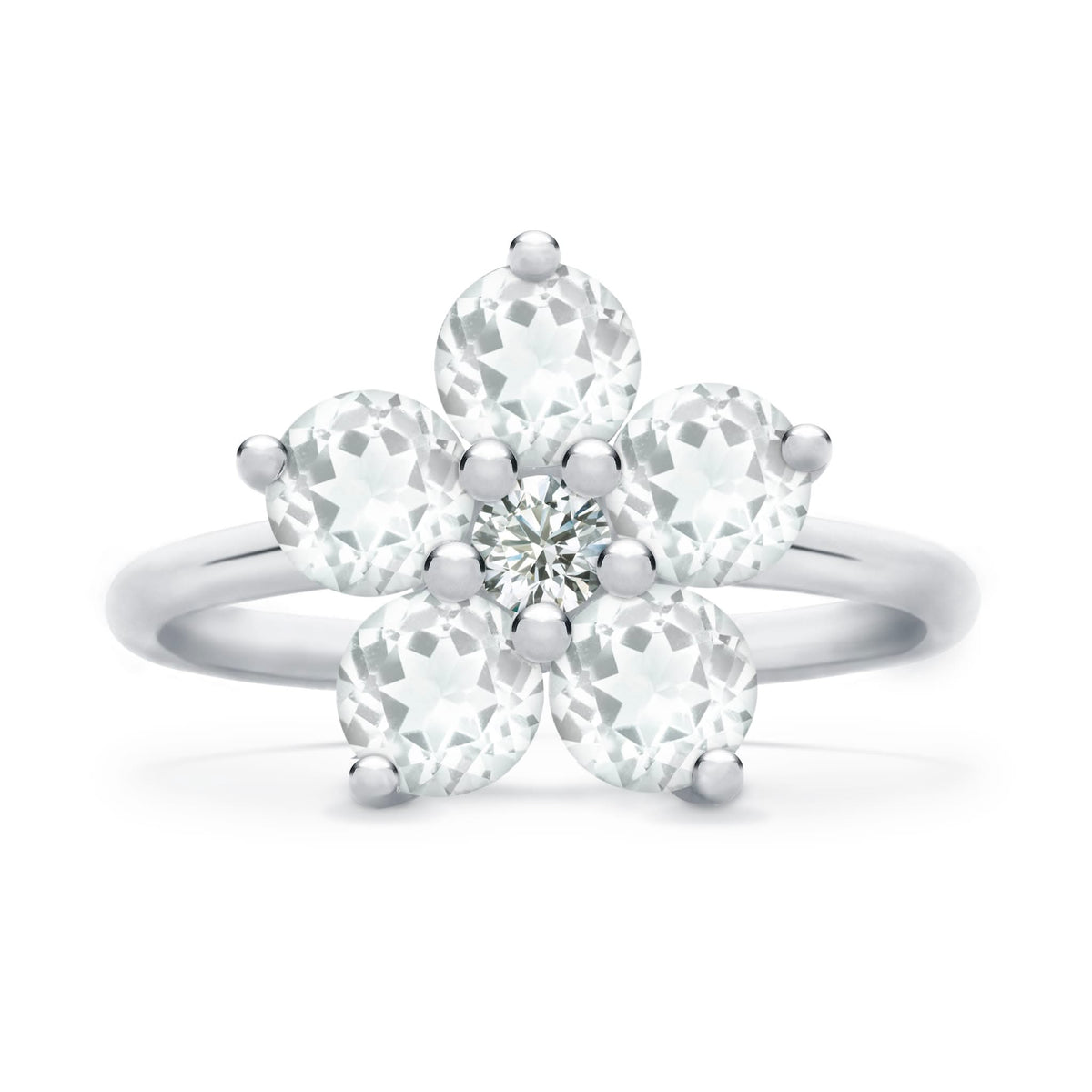 Ring Concierge Push Present Blue Topaz Diamond Push Present