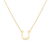 Flat Horseshoe Necklace in 14k Gold