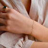 Personalized Classic Infinity & 2 Birthstone Bracelet in 14k Gold
