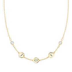 JOY 2 Stone Necklace in 14k Gold