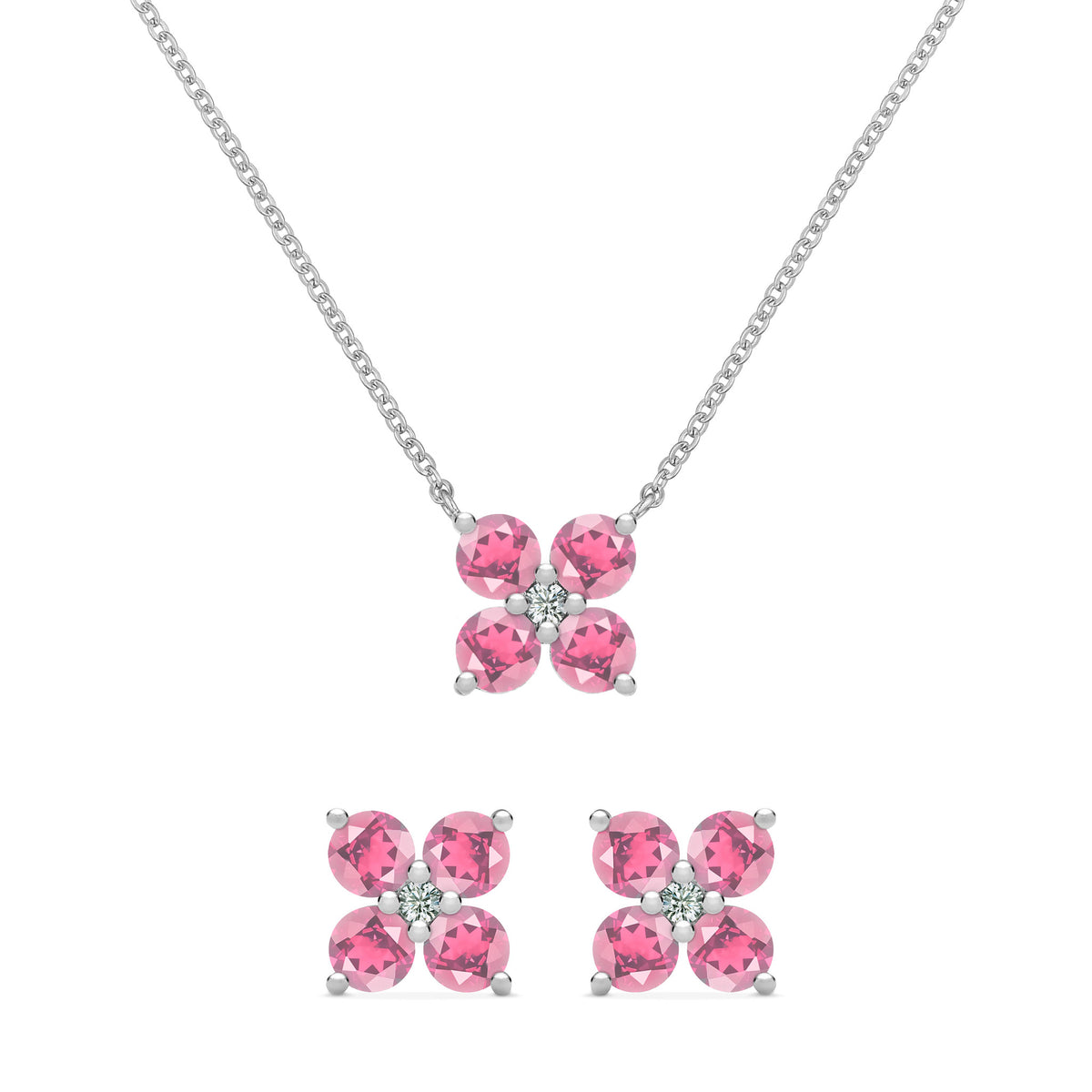 Haverhill Leach, Inc Greenwich 4 Pink Tourmaline and Diamond Necklace and