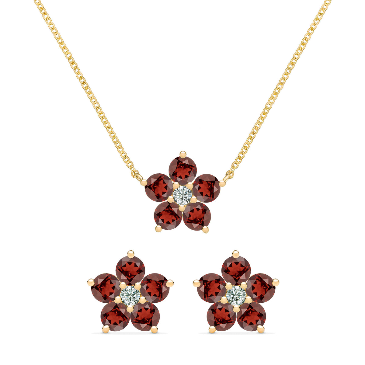 Art Nouveau C. 1900 Bohemian Garnet Rose Gold Pendant Necklace – JYMankin  Jewelry