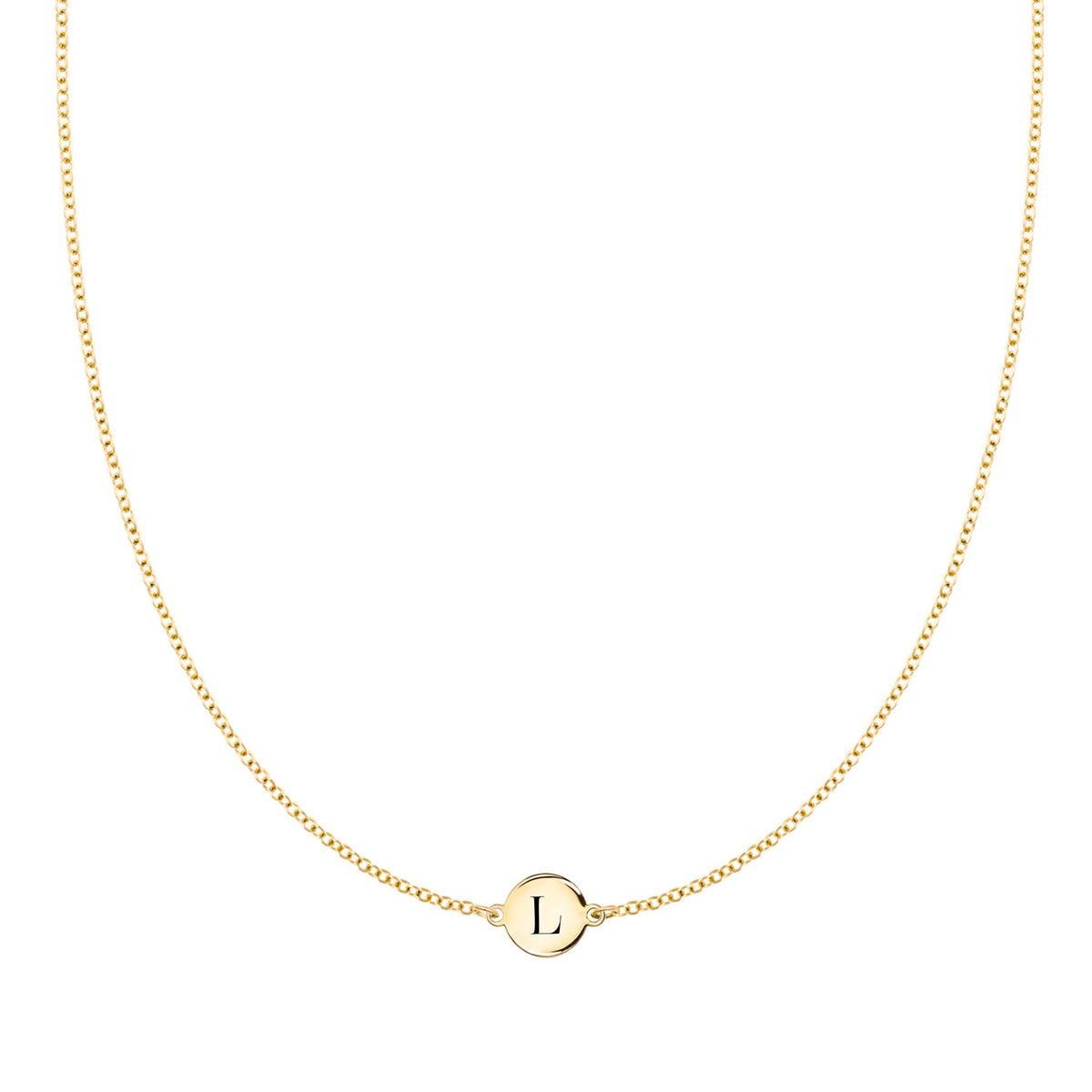 Letter L Necklace in 14k Gold - Main Image