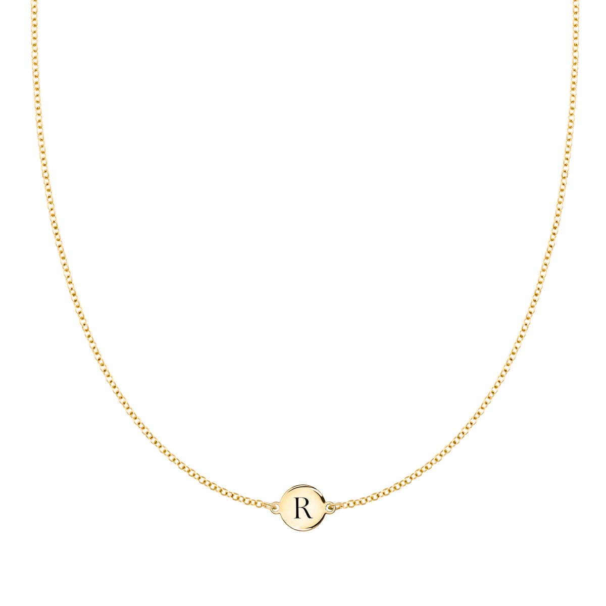 Enamel Initial Pendant Necklace | Mother's Day Gift | Caitlyn Minimalist