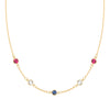 Liberty 5 Stone Necklace in 14k Gold