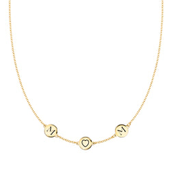 Mom Heart Necklace in 14k Gold