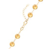 14k yellow gold 1.17 mm cable chain with a lobster claw clasp and 6 mm briolette cut bezel set citrines