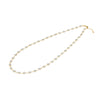 Newport necklace featuring forty-two 4 mm briolette cut aquamarines bezel set in 14k yellow gold