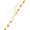 14k yellow gold 1.17 mm cable chain with a lobster claw clasp and 4 mm briolette cut bezel set citrines