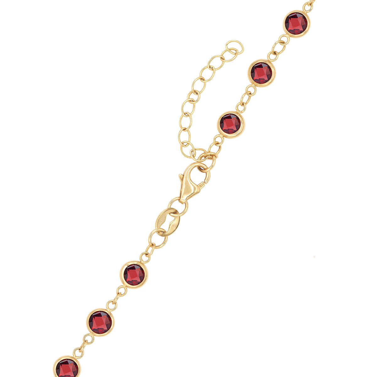 Circling to Infinity Rhodolite Garnet Necklace - INIZI Jewellery