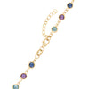 14k gold 1.17 mm cable chain with a lobster claw clasp and alternating 4 mm amethysts, Nantucket blue topaz and sapphires