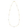 Noel Aquamarine and White Topaz Bayberry 11 Stone Necklace in 14k Gold