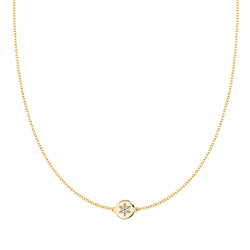 Noel Snowflake Necklace in 14k Gold