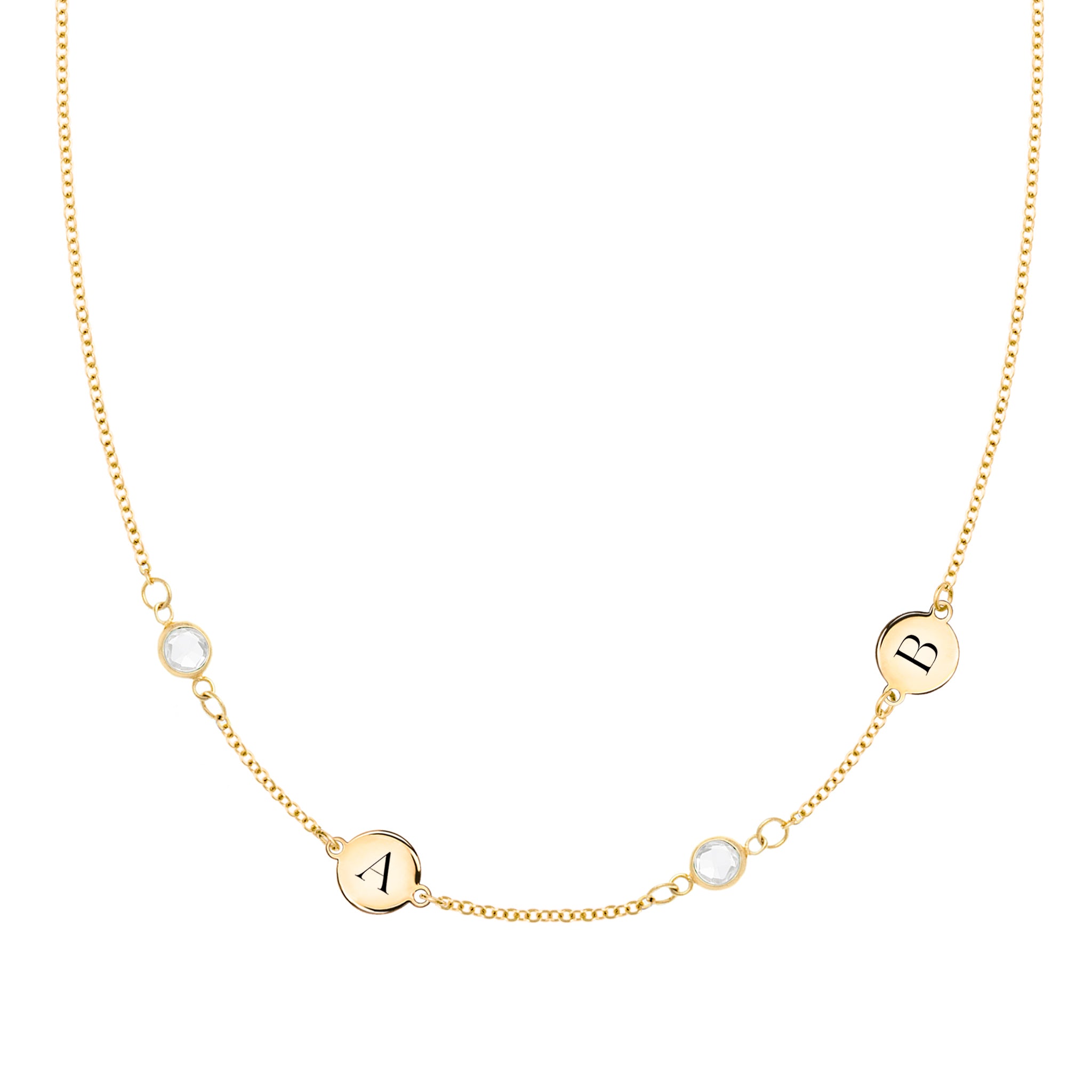 Zoë Chicco 14k Gold 2 Initial Letter with Diamond Bezel Necklace – ZOË  CHICCO