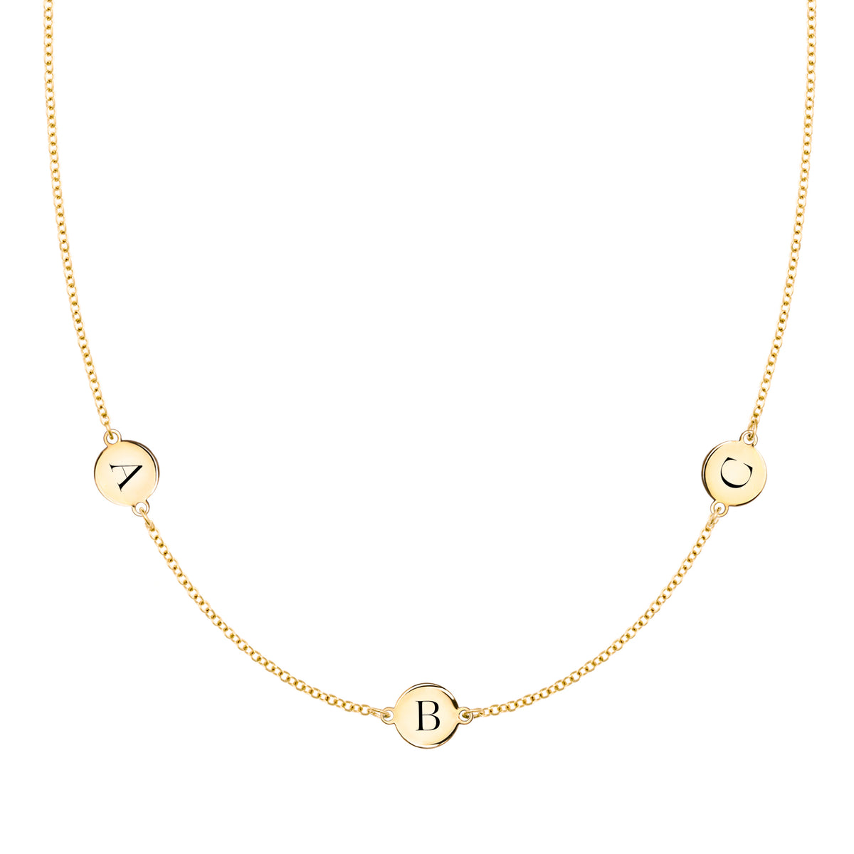 Buy Personalized Monogram Necklace,3 Initial Necklace,18k Gold Plated Monogram  Necklace,nameplate Necklace Letter Jewelry Best Gift Online in India - Etsy