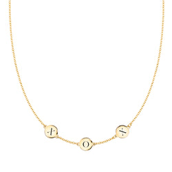 XOX Necklace in 14k Gold