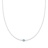 The Vault: Petite 1 Nantucket Blue Topaz Necklace, White Gold Size X Small