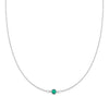 The Vault: Petite 1 Emerald Necklace, Size X-Small White Gold