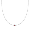 Classic 1 Garnet Necklace in 14k Gold (January)