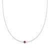 The Vault: Petite 1 Garnet Necklace, Size X-Small White Gold