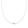 The Vault: Petite 1 Peridot Necklace, Size X-Small White Gold