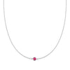 The Vault: Petite 1 Ruby Necklace, Size Large White Gold