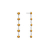 A pair of Newport earrings each featuring five 4 mm briolette cut citrines bezel set in 14k white gold