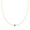 Classic 1 Emerald Necklace in 14k Gold (May)