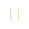 Personalized Classic 4 Birthstone Earrings in 14k Gold
