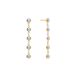 Newport Aquamarine Earrings in 14k Gold (March)