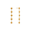 A pair of Newport earrings each featuring five 4 mm briolette cut citrines bezel set in 14k yellow gold