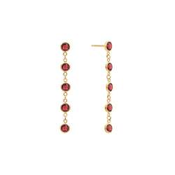 Newport Garnet Earrings in 14k Gold (January)