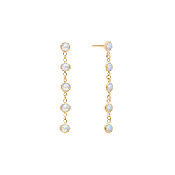 Newport Moonstone Earrings in 14k Gold (June)