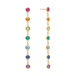Rainbow Earrings in 14k Gold